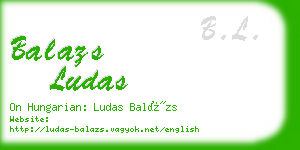 balazs ludas business card